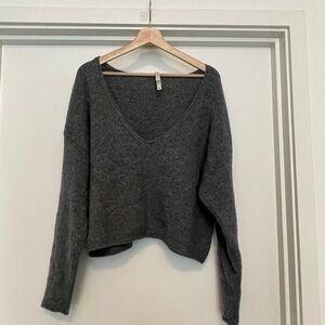 Babaton Charcoal V-Neck Sweater